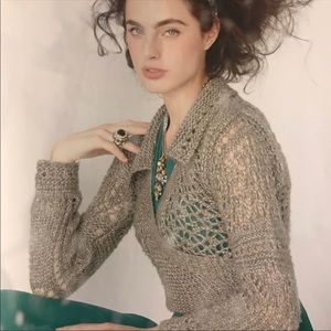 Anthro Hand Knit by Dollie Crop Sweater